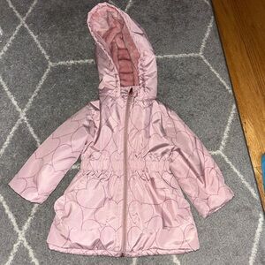 Penelope Mack Light Pink Hooded Raincoat for Kids